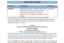 Proposed Construction + Financing of Mixed Urban Development, along Gitanga Road, Lavington, Nairobi County